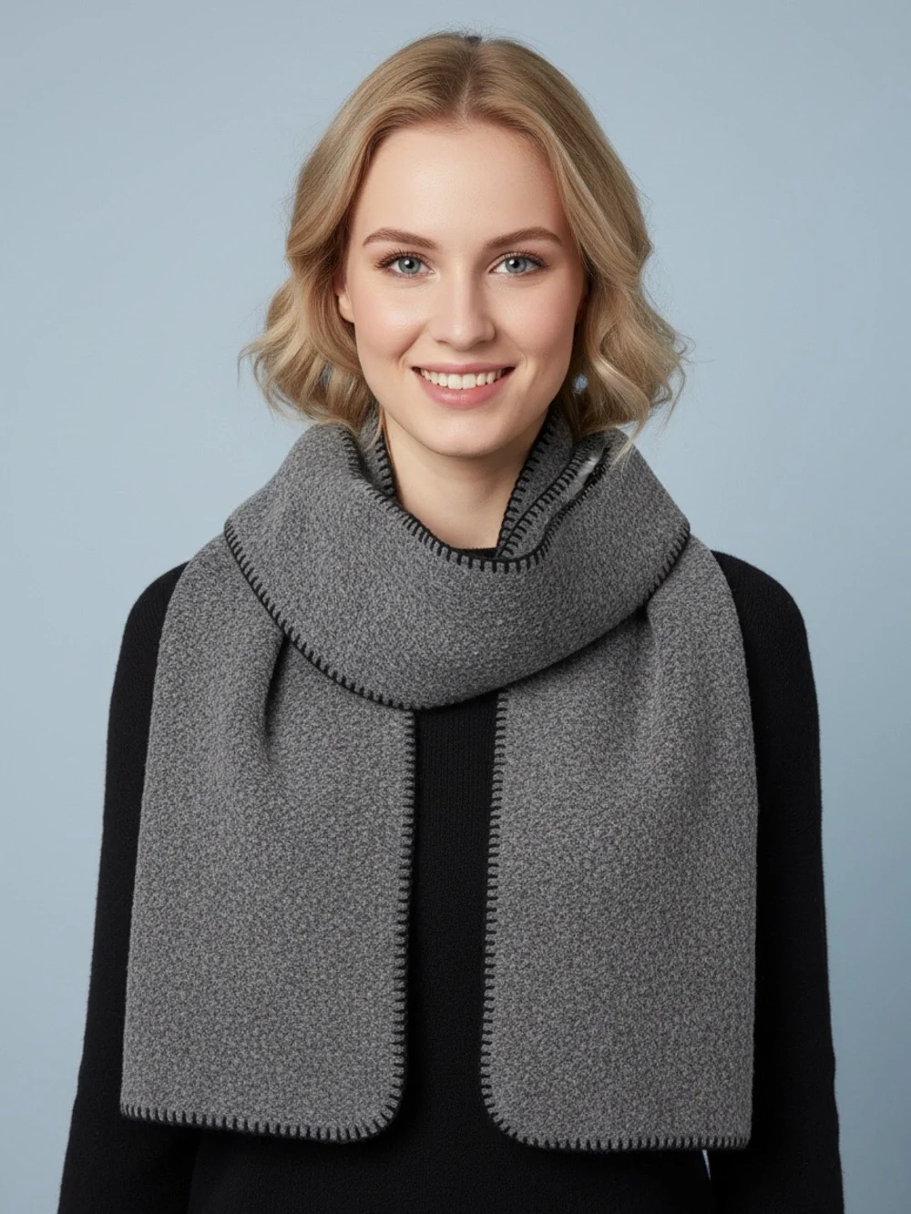 Melrose & Market Stitched Trim Scarf/ Wrap